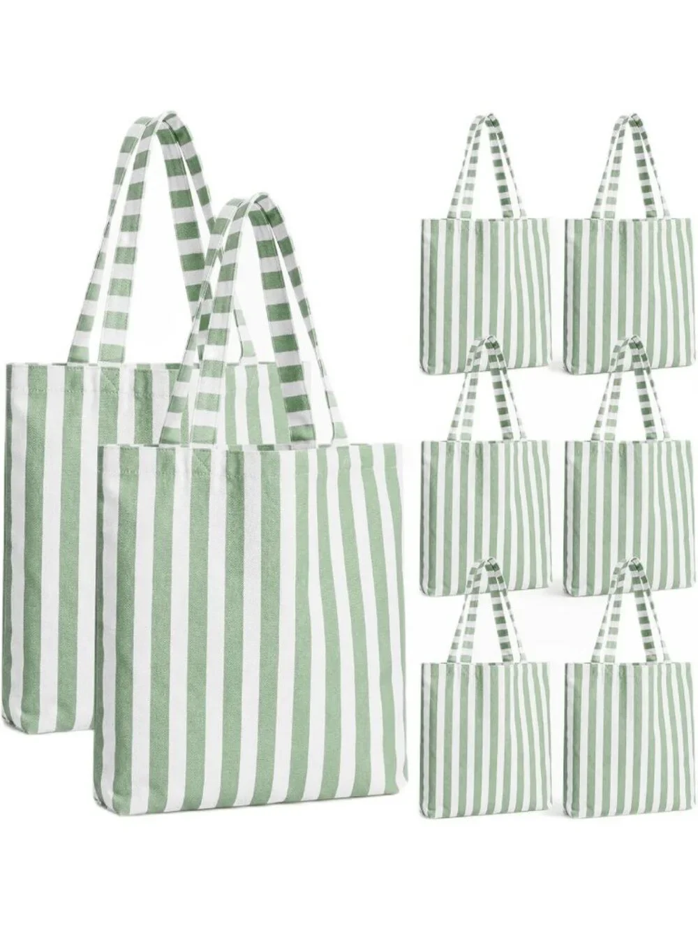 Stylish Striped Canvas Tote Bag for Women - Versatile, Lightweight, Perfect for